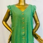 Green Sleeveless Hand Top