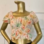 Floral Off Shoulder Crop Top