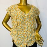 Floral Orange/ Green Top