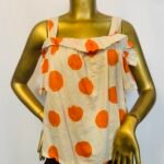 Orange Poker Dot Top