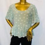 White Poker Dot Top