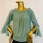 Off Shoulder Blue Top