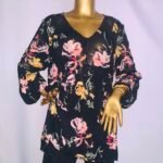 Deep Blue Floral Top