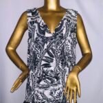 Black / White Floral Sleeveless Top