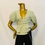 Army Green Floral Top { Size | 12 }