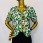 Green Floral Top { Size | 12 }