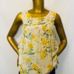 White / Yellow Floral Top {Size | 20}