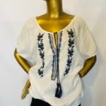 White Embroidery Top {Size | 20}