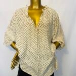 White / Black Pocker Dot Top {Size | 22}
