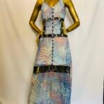 Blue Transparent Sleeveless Dress {Size | 12}