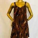 Brown / Black Sleeveless Dress {Size | 12}