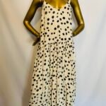 White / Black Poker Dot Dress {Size | 14}