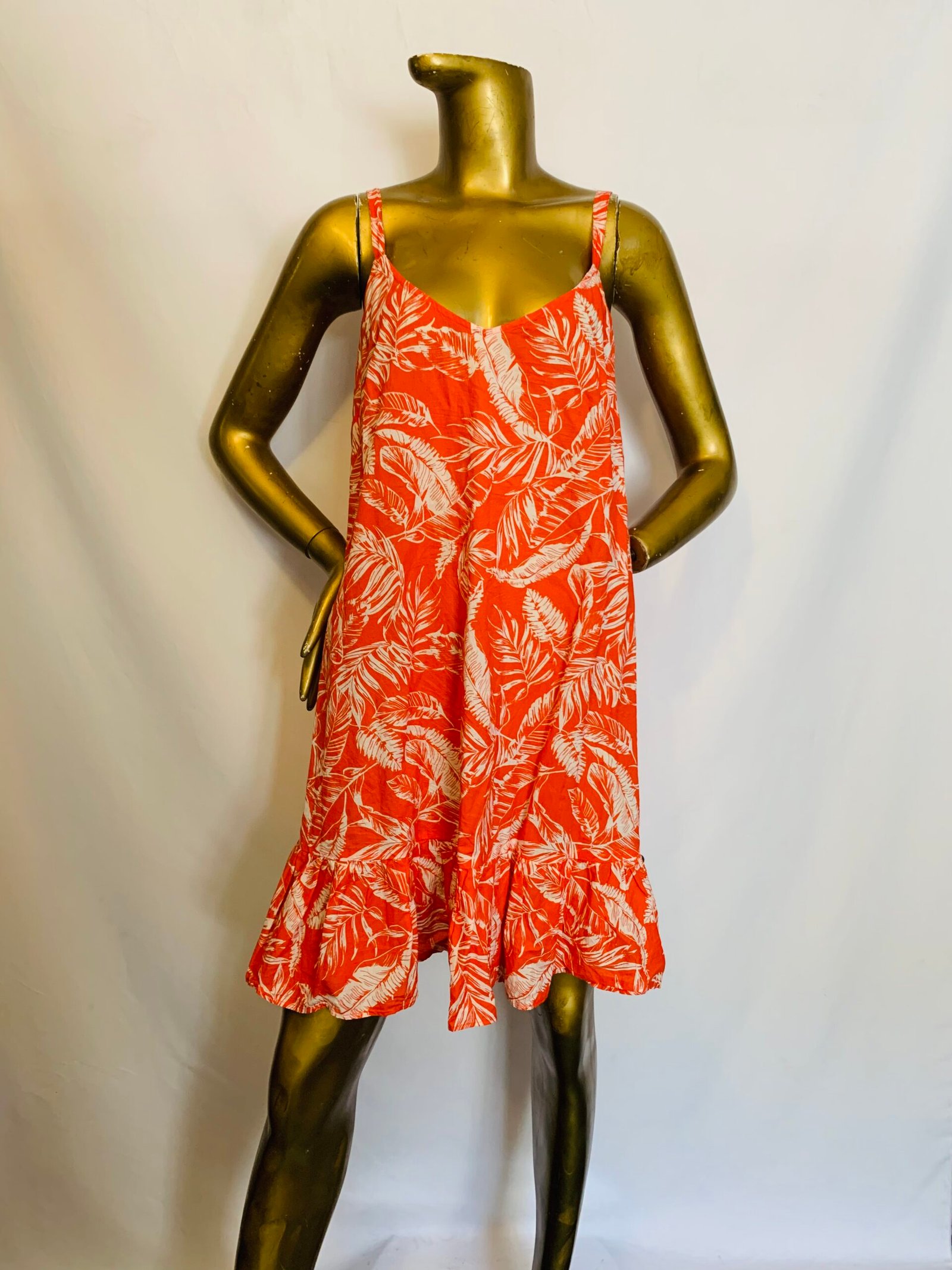 IMG_7638 Orange / White Floral Dress {Size | 14} - Image 1