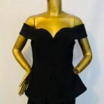 Black Corset Off Shoulder Top {Size | 12}