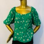 Green Floral Top {Size | 12}