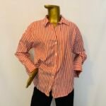 Red / White Stripe Shirt {Size | 10}