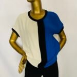 Blue / Black & Cream Top {Size | 12}