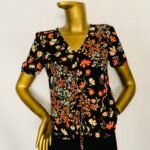 Black Floral Top {Size | 12}