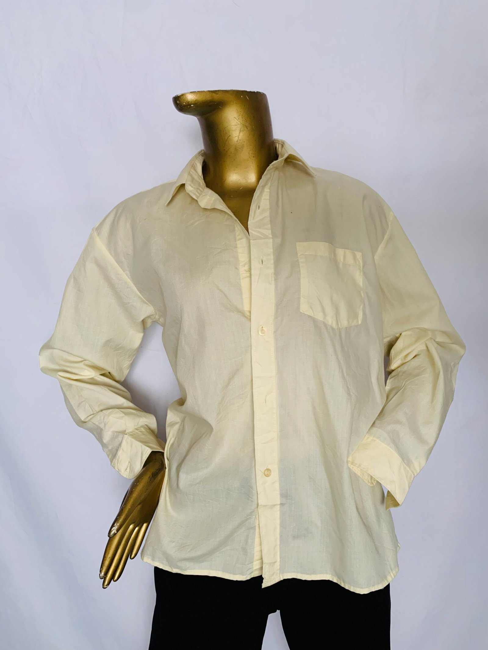 IMG_8403 Cream Plain Shirt {Size | 12} - Image 1