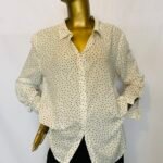 White / Black Pocker Dot Top {Size | 12}